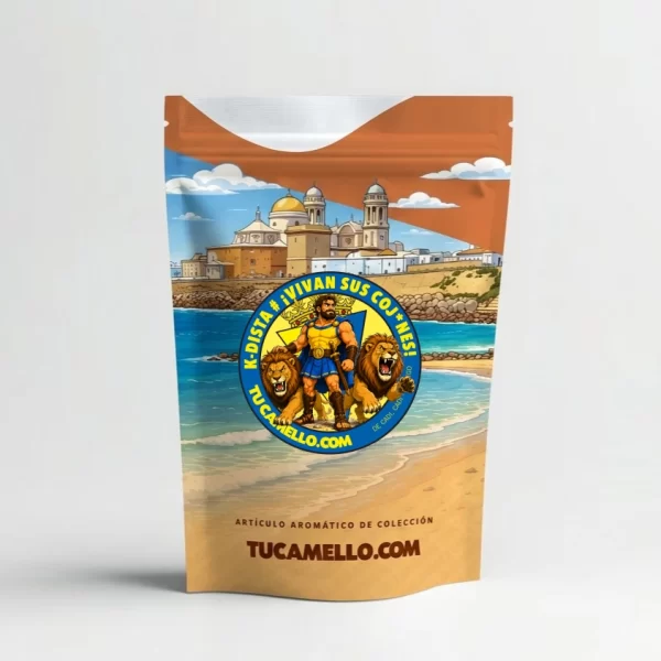 Packaging de resina K-dista con CBD 49.63%, CBDA 1.41% vendido por tucamello.com.