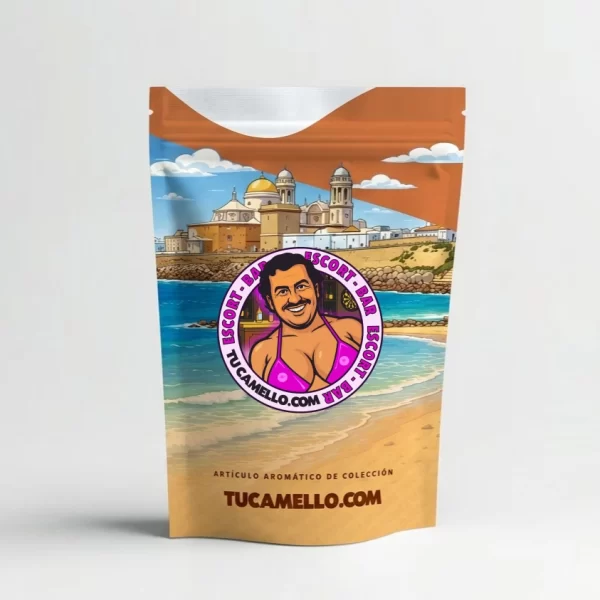 Packaging de resina Escort Bar con CBN 30.20% vendido por tucamello.com.