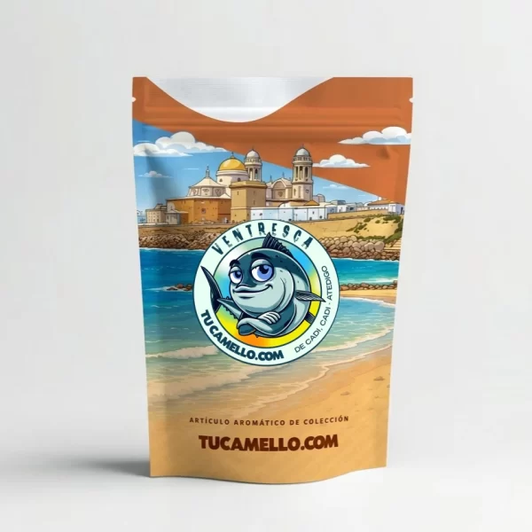 Packaging de resina Ventresca con CBG 9.28%, CBGA 19.89% vendido por tucamello.com.