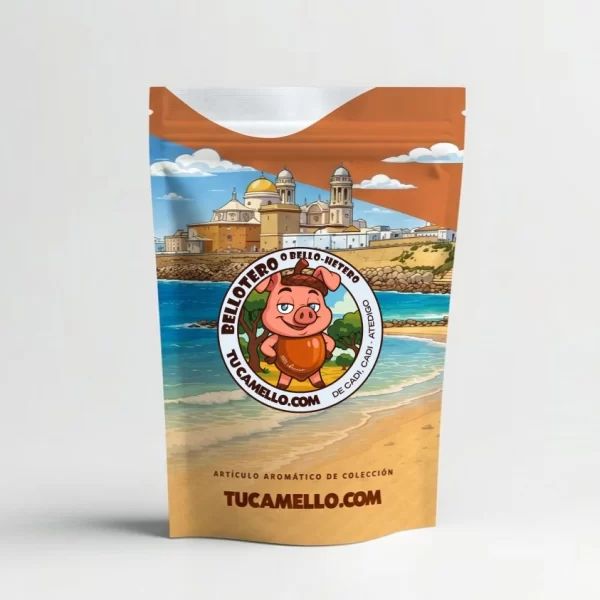 Packaging de resina Bellotero con CBG 9.33%, CBGA 19.69% vendido por tucamello.com.