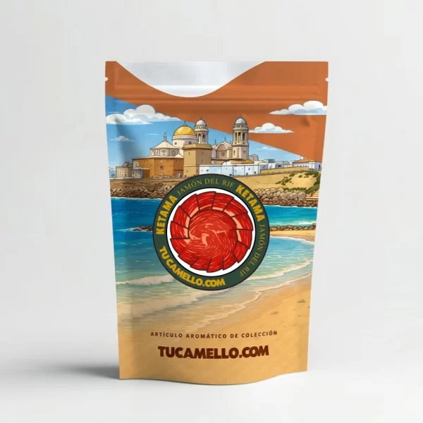 Packaging de resina Ketama con CBD 20.90% vendido por tucamello.com.